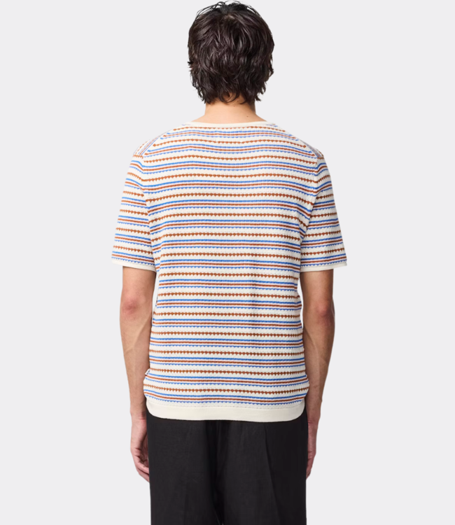 NN.07 bari t-shirt 6686 off white stripe 2546686719-702