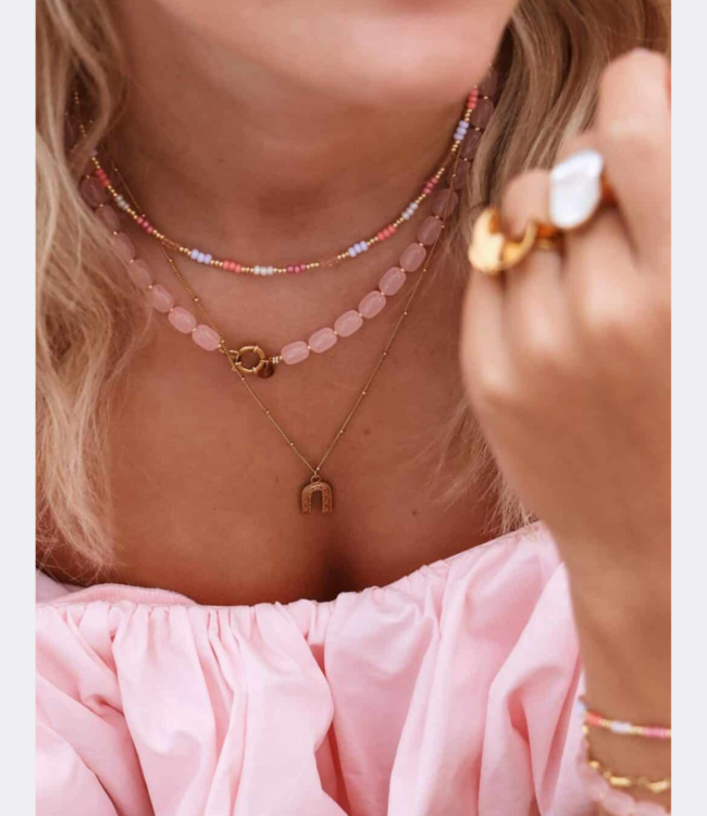 Label Kiki Sweet rainbow necklace gold KSK1911-GOLD