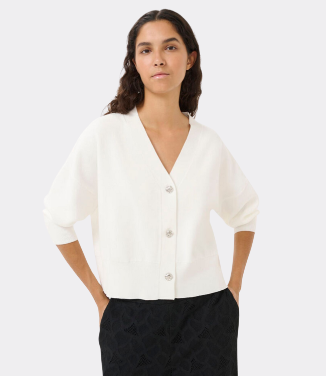 Karen By Simonsen kbantonella v-neck cardigan egret 10105544-110103