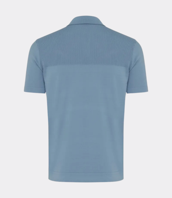 Genti Polo s/s button turkoise blue K3141-3260-117