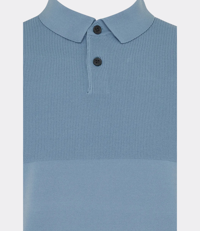 Genti Polo s/s button turkoise blue K3141-3260-117