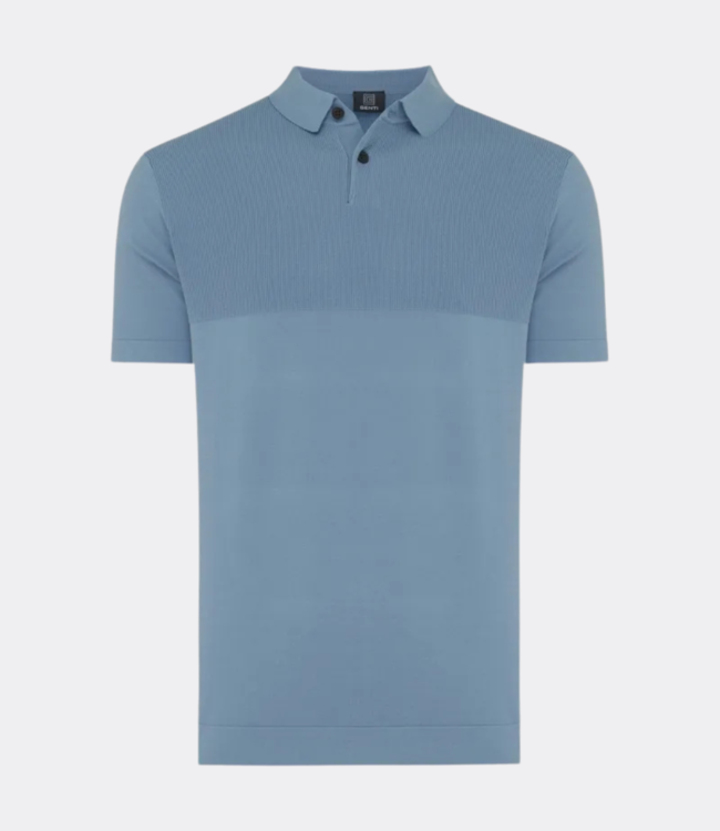 Genti Polo s/s button turkoise blue K3141-3260-117
