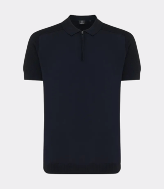Genti Polo zip s/s navy