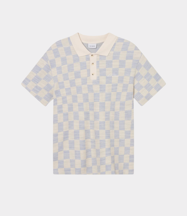 Les Deux Branson jersey jacquard polo ivory  1000159-215