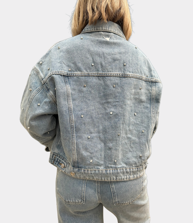 Alix the Label denim jacket light blue denim – Stylish jacket with mode