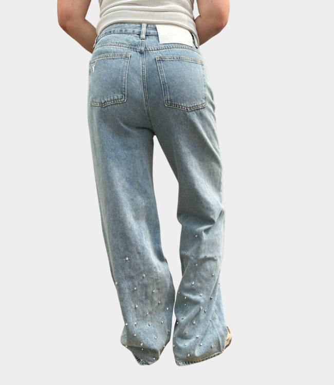 Alix the Label denim pant light blue denim – Modern pants with sleek fi