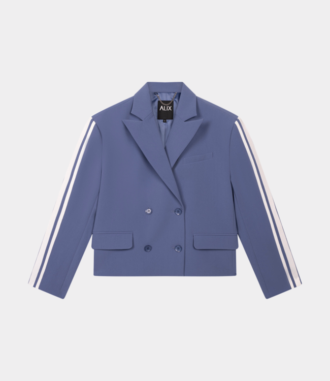 Alix the Label stripe tape blazer night blue – Tailored blazer, tijdloz