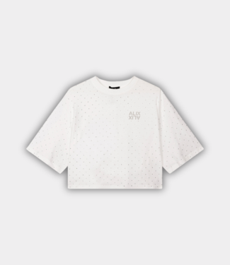 Alix the Label studded tee s/s soft white