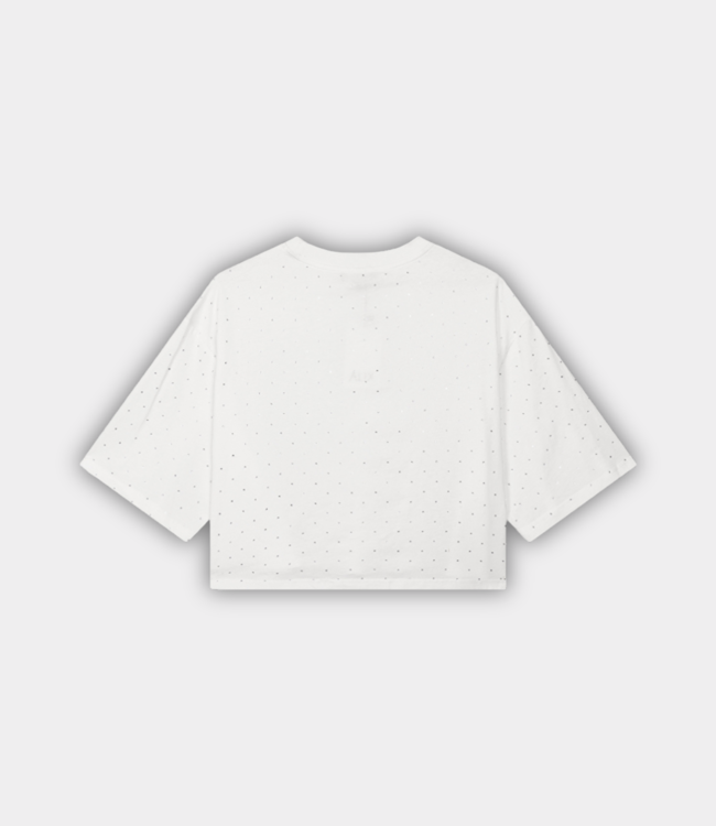 Alix the Label studded tee s/s soft white – Casual T-shirt voor elke da