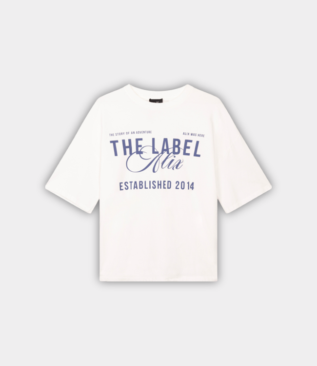 Alix the Label the label tee s/s soft white – Casual T-shirt for everyd