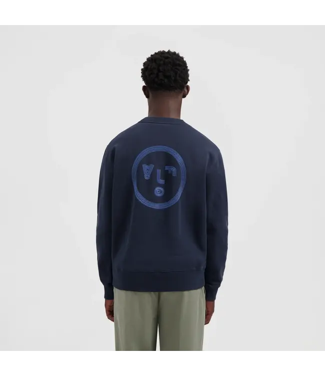 Olaf Lined face crewneck navy M220201-NAVY