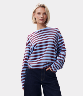 Catwalk Junkie striped long sleeve brunnera blue