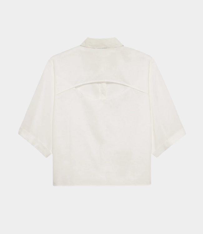 Catwalk Junkie short sleeve blouse with open back off white 2503021603-201