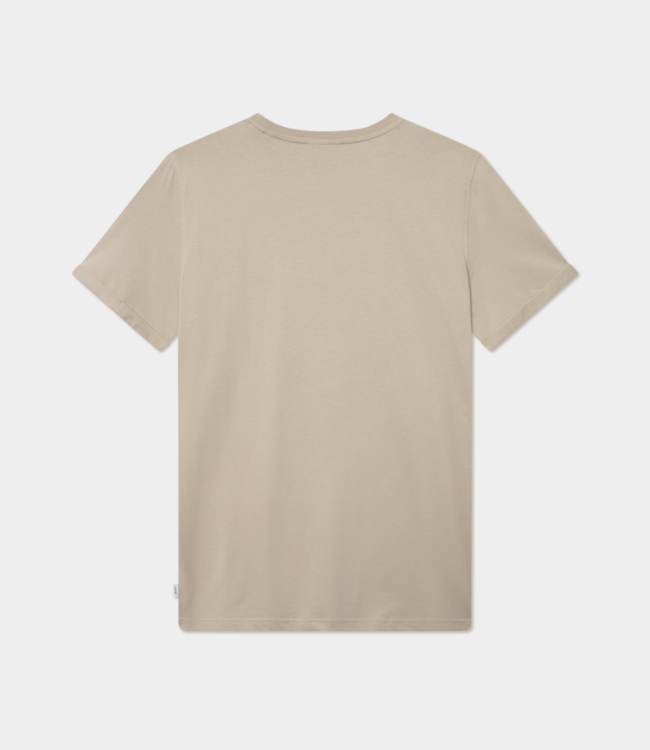 Les Deux norregaard contrast t-shirt dark sand 1000201-810