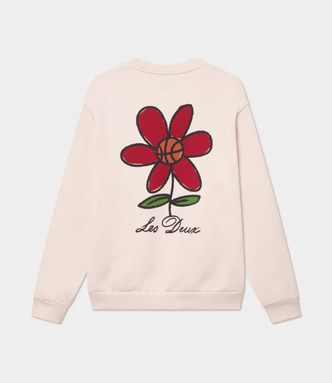 Les Deux flower basket sweatshirt ivory 1000836-215