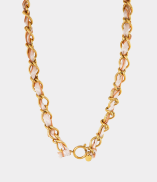 Label Kiki Summer knot beige necklace gold