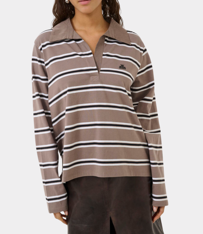 Karen By Simonsen kbzuelma striped polo ls zuelma stripe falcon 10105564-108480