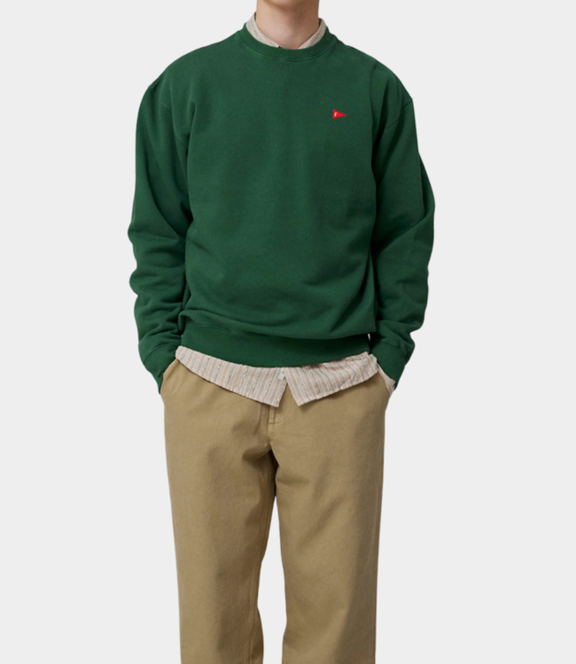Foret Flag sweatshirt dark green F9892-DARK GREEN