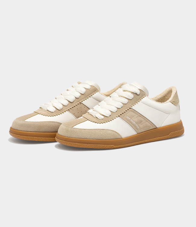 East Pacific Trade Santos Sneaker Beige White – Suede Retro Trainer