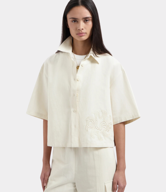 Olaf Linen sun shirt off white W210302-WHITE