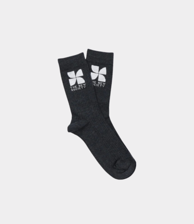 The New Society Woman socks galactic grey melange galactic grey melange AW25WSO1C22