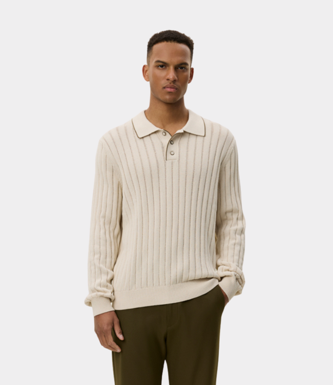 Les Deux bogart rugby polo knit ivory 1000563-215
