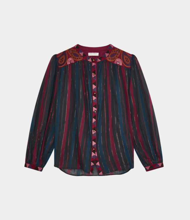 Maison Hotel Meera gypsy sun blouse burgundy MEERA-BURGUNDY