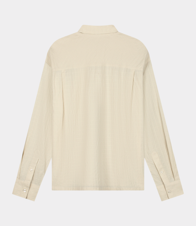 Olaf textured boxy shirt off-white M220305-OFF-WHITE