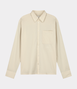 Olaf textured boxy shirt off-white