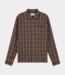 Olaf plaid boxy shirt hot fudge M220304-HOT FUDGE