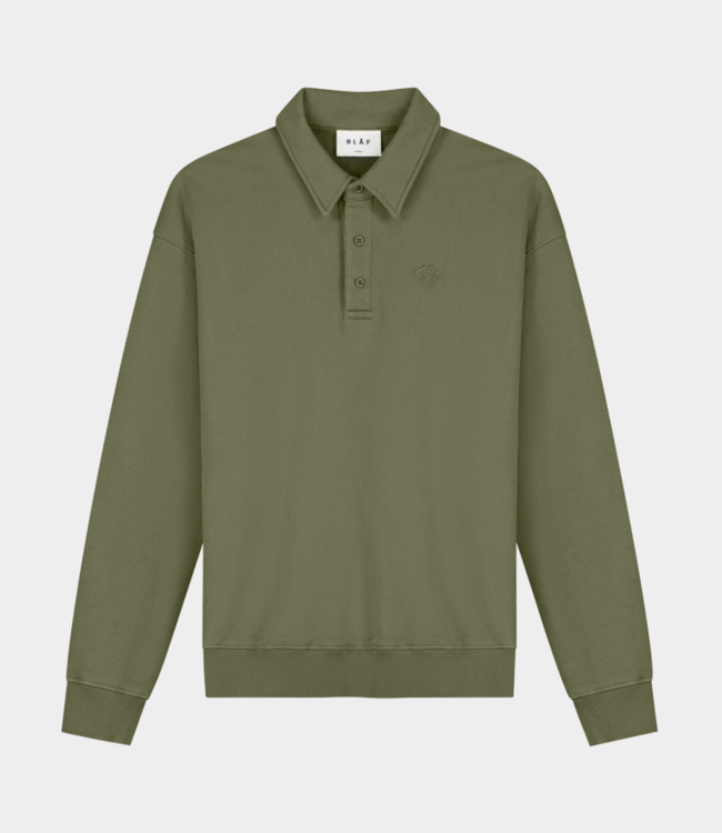 Olaf signature oversized polo olive night M220216-OLIVE NIGHT