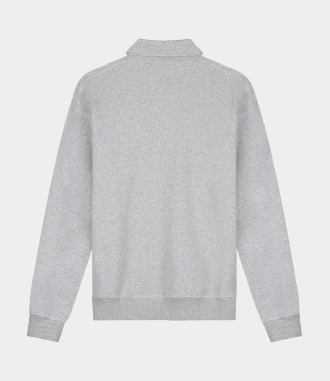 Olaf signature oversized polo heather grey M220216-HEATHER GREY