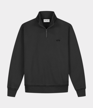Olaf signature zip mock sweat charcoal