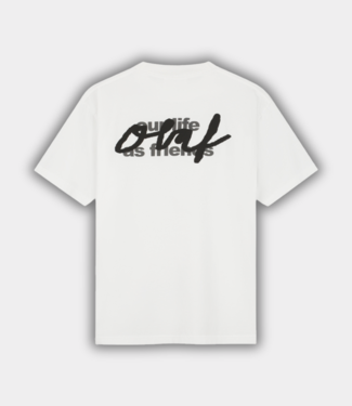 Olaf script graphic tee optical white