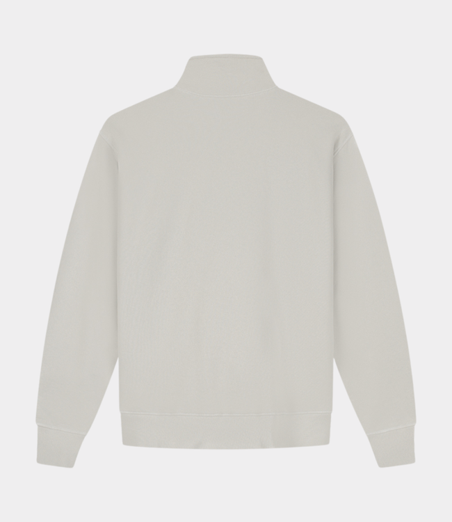 Olaf signature zip sweat mock cement M990204-CEMENT