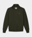 Olaf signature knitted zip mock olive night M220707-OLIVE NIGHT
