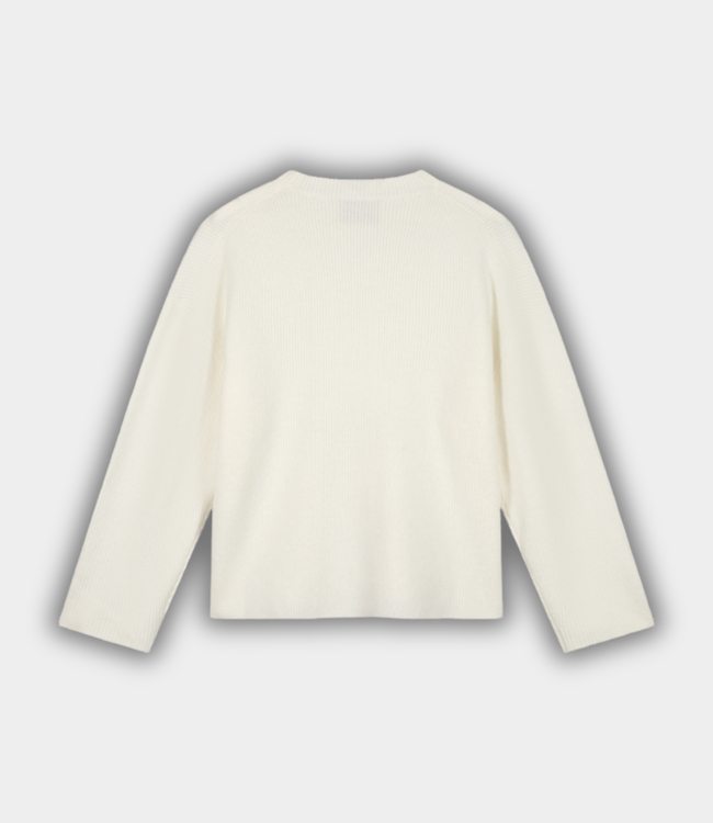 Olaf signature knitted crewneck white M220705-WHITE