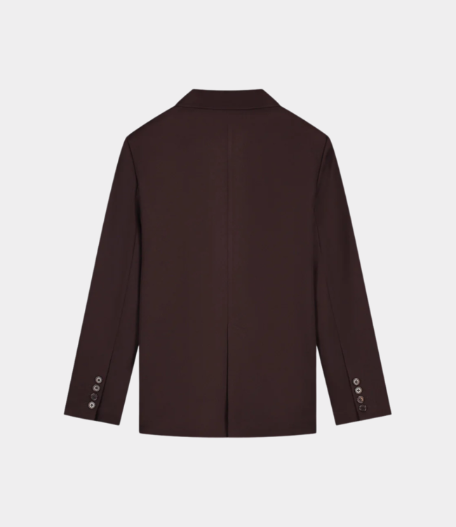 Olaf Tie detail tailored blazer hot fudge W220504-HOT FUDGE