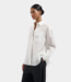 Olaf Semi-sheer tie detail shirt off-white W220303-OFF-WHITE