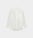 Olaf Semi-sheer tie detail shirt off-white W220303-OFF-WHITE