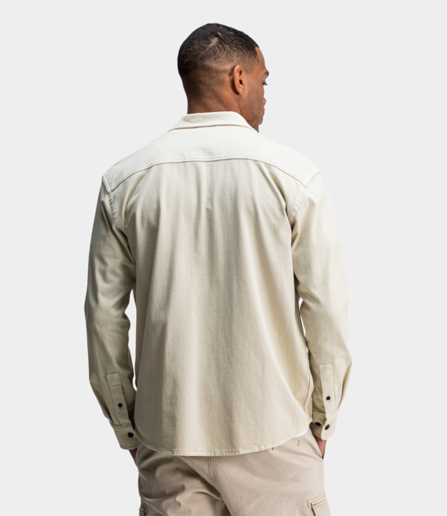 Butcher of Blue phil jersey overshirt beige grey vd