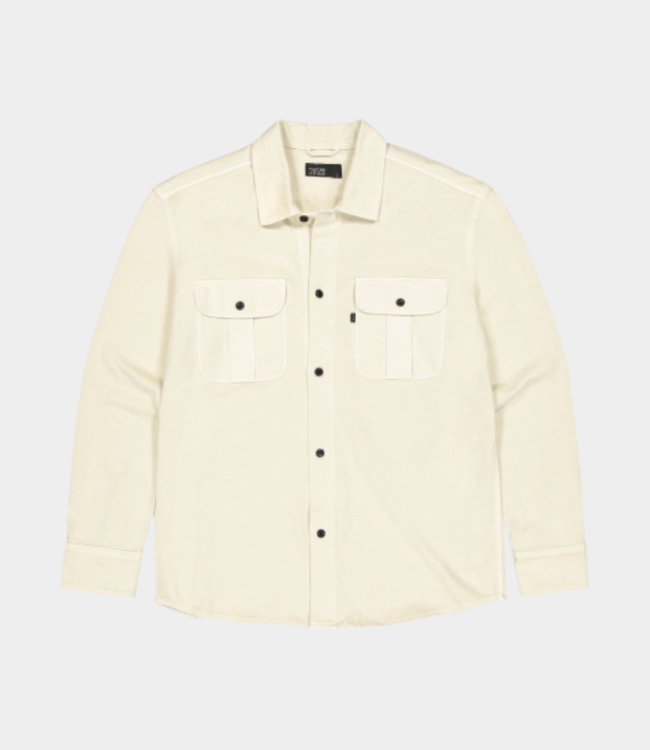 Butcher of Blue phil jersey overshirt beige grey vd