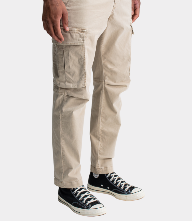 Butcher of Blue tristan slim sateen cargo beige grey