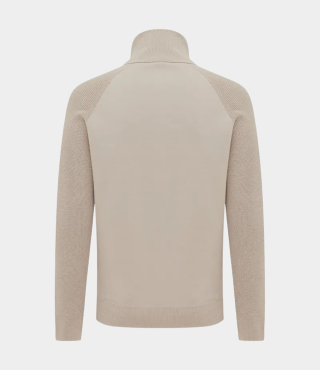 Genti Turtle zip knit brown K3159-3278-042