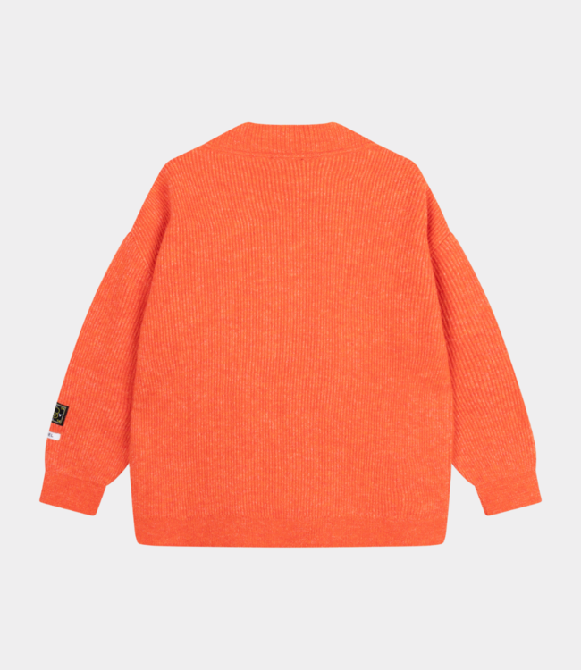 Alix the Label V neck knit pullover orange – Zachte knit voor dagelijks