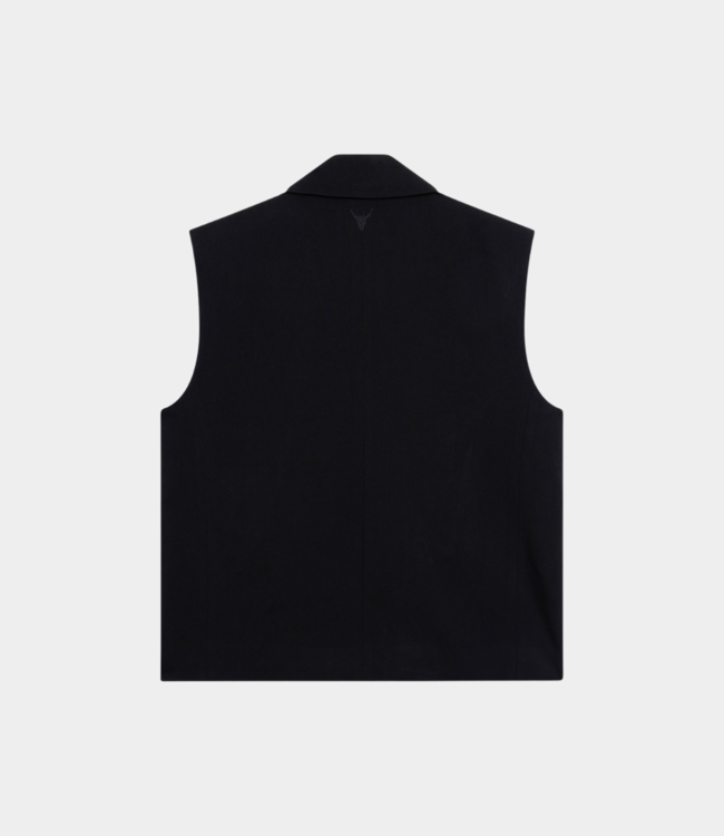 Alix the Label Double breasted gilet black – Trendy gilet voor layering