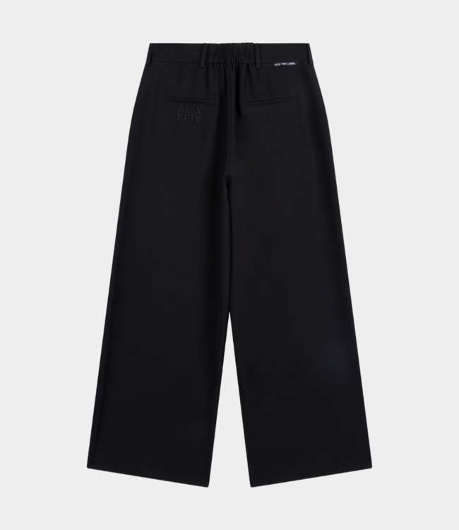 Alix the Label Wide leg broek black – Moderne broek met strakke pasvorm