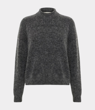 Gestuz debbiegz pullover knit charcoal melange