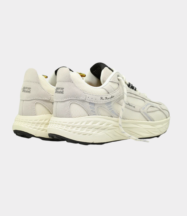 Mercer The re-run max sneaker suede white brown dames sneaker