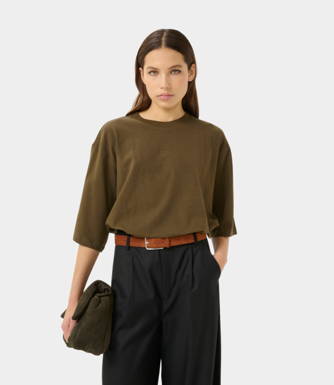 Gestuz Gzdami tee dark beech 10910545-108289